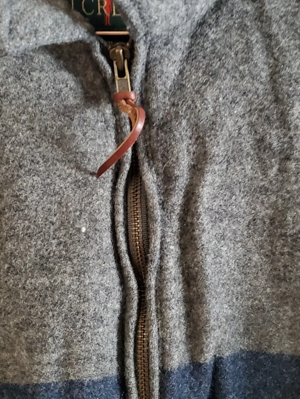 J CREW OARSMAN WOOL BLEND LARGE. MENS. VINTAGE PULL OVER JACKET SWEATER